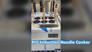 Cocina de fideos de inducción occidental con gabinete